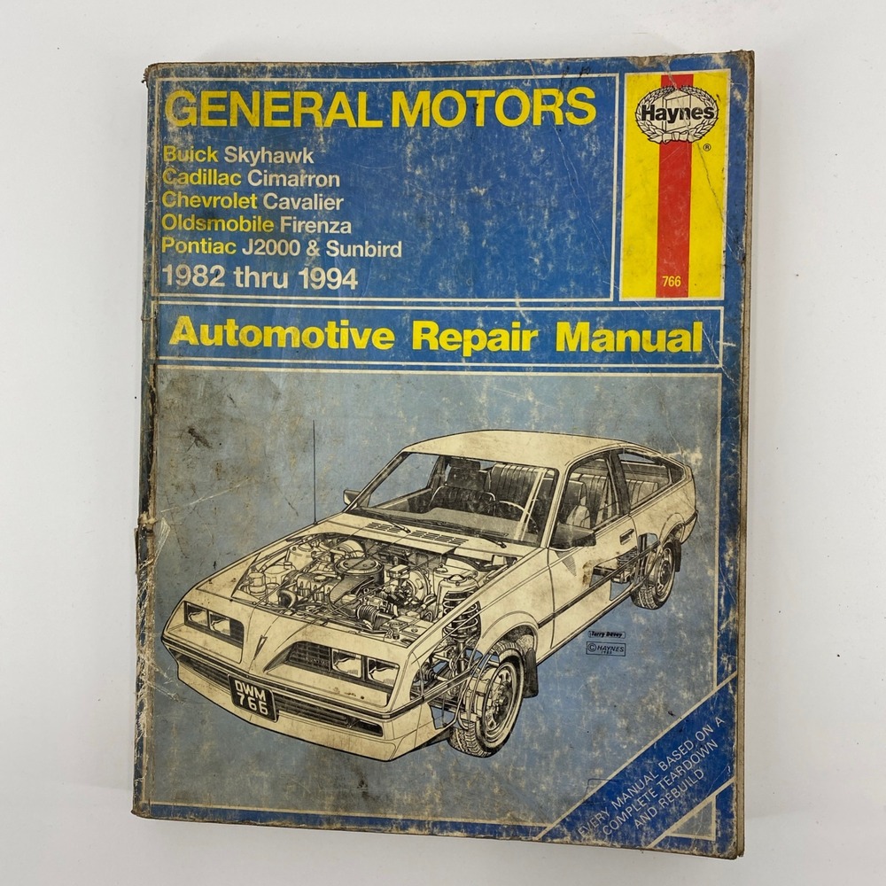 Haynes GM‎ J-Cars Repair Manual 1982-1994 Cavalier Sunbird Skyhawk 766 Blue